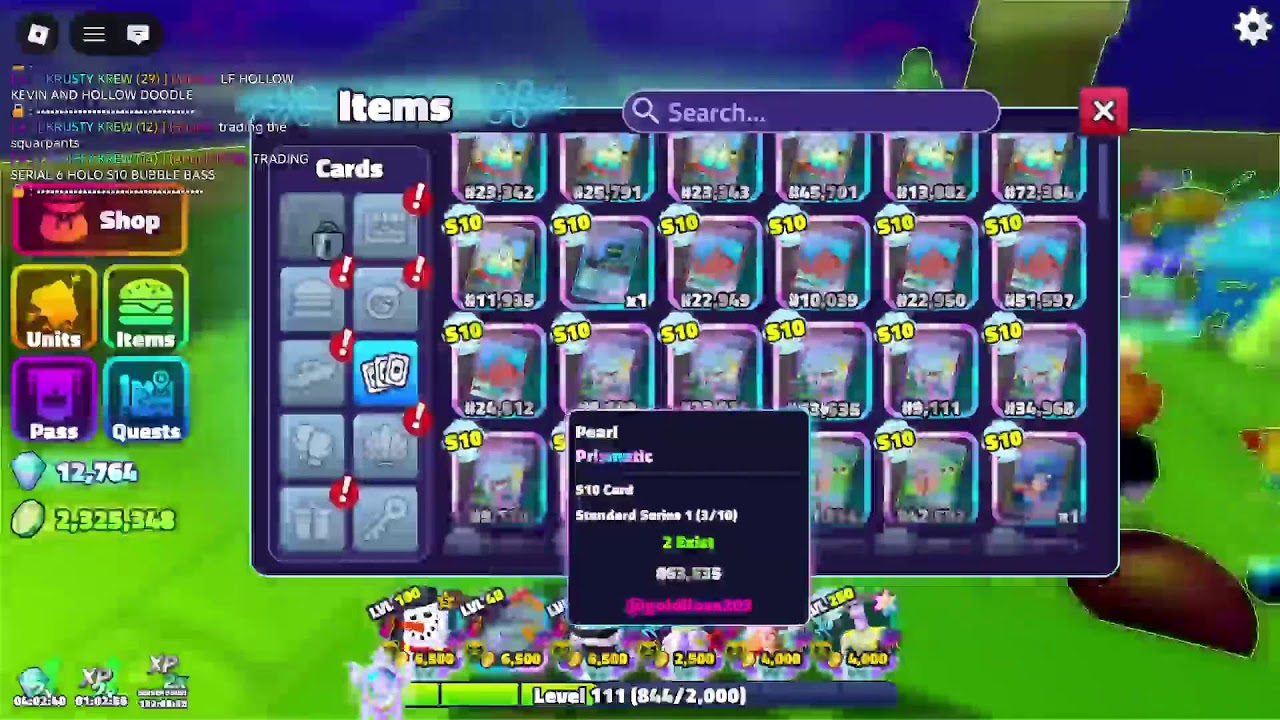 SPONGEBOB TOWER DEFENse new prestige and looking for cards