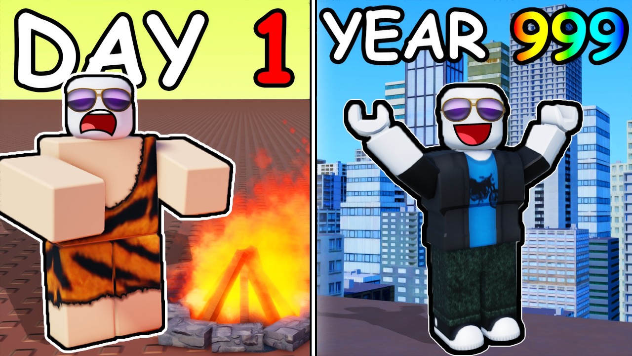 i went from STONE AGE to FUTURE in Roblox AGE EVOLUTION TYCOON...