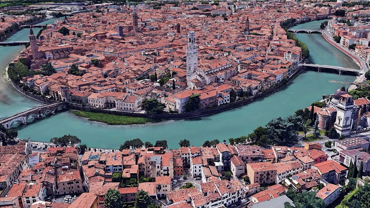 Verona, la città vista in un giorno 4K