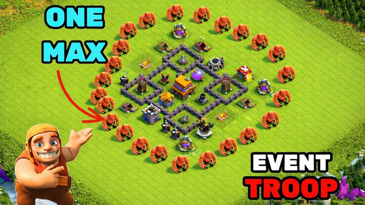 One Max Event Troops vs Townhall 4 Challange Formation. #clashofclans