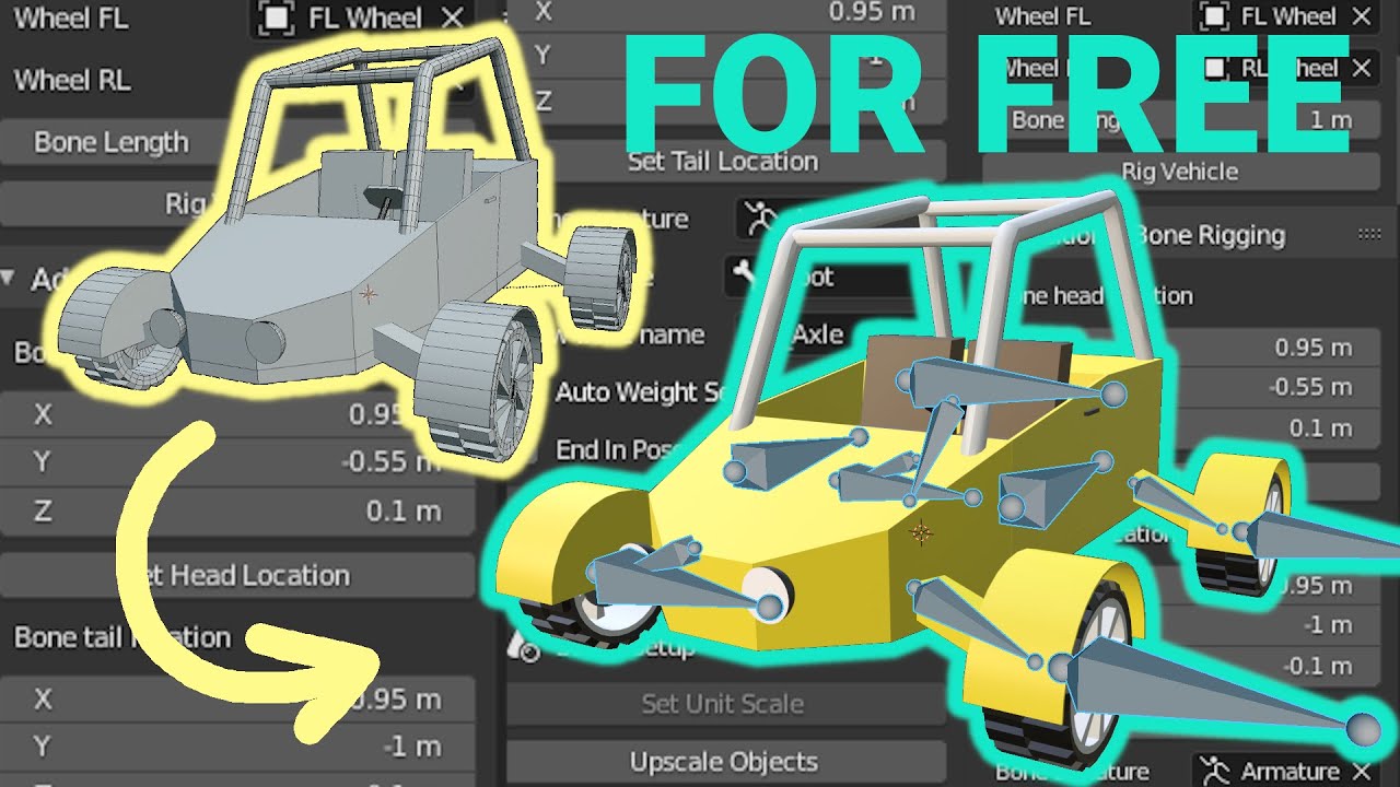 UE4 Vehicle Rigging Addon for Blender v0.5 Update | Blender 2.8, Unreal Engine 4