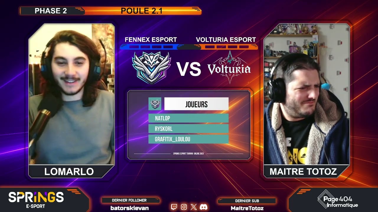 Tournoi Springs E-sport | Fennex Esport VS Volturia Esport | Exaltia VS Aveon