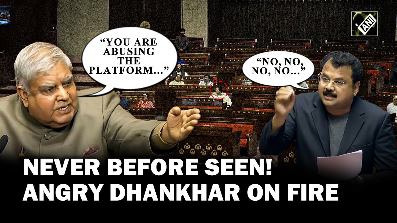 Angry Chairman Dhankhar lashes out at DMK MP Md Abdulla for his ‘controversial’ remark in Parliament