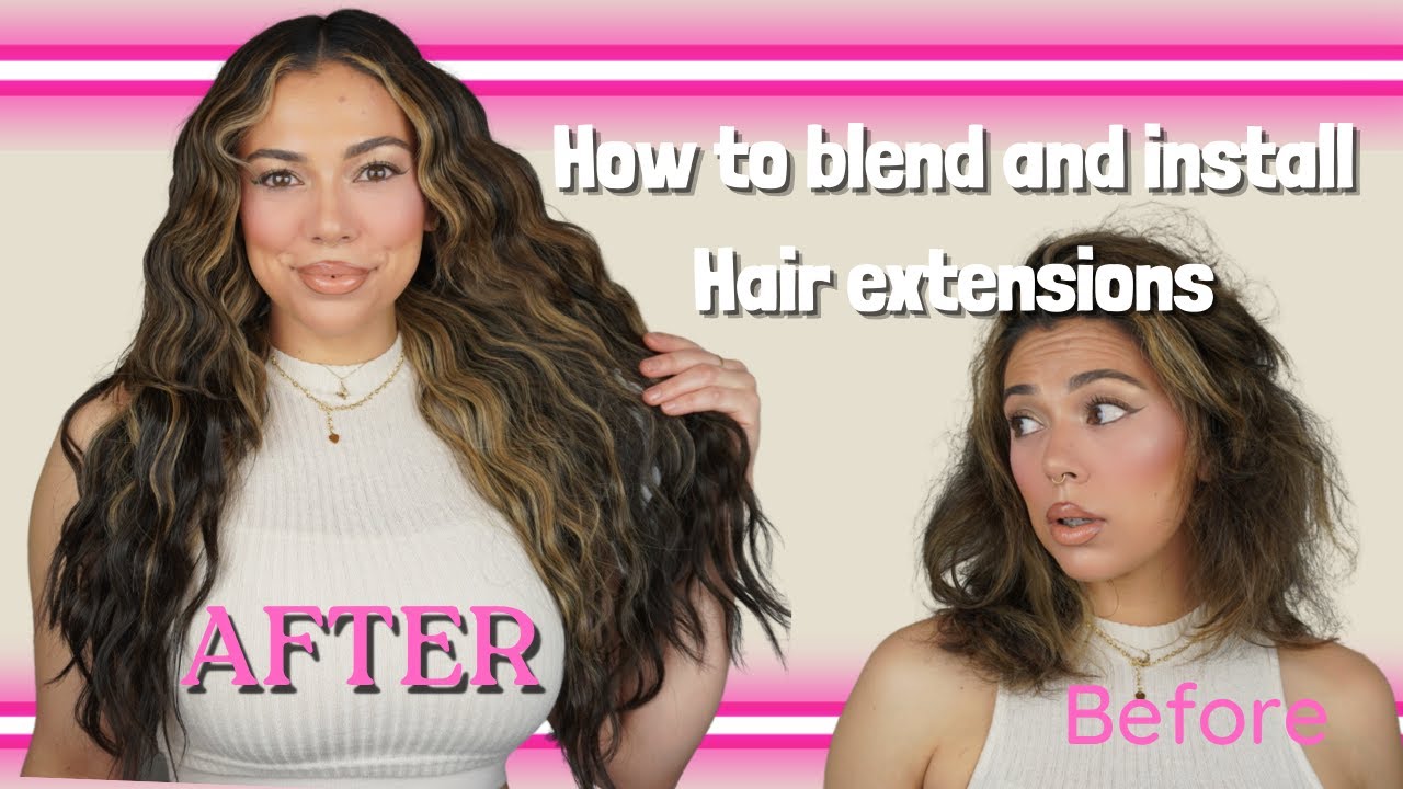 How to blend BELLAMI CLIP IN hair extension into short hair