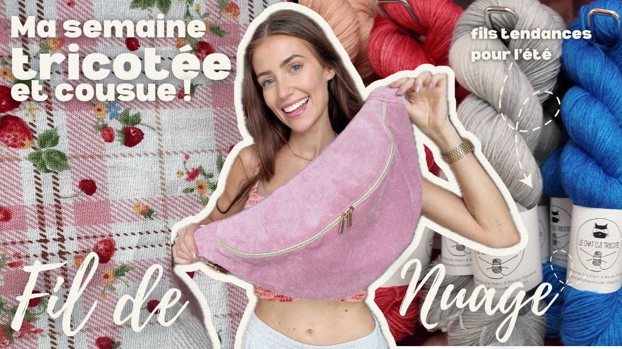 ☁️ Vlog Cr&eacute;atif semaine 25 : D&eacute;but du FranceKAL et J&rsquo;ai Cousu une &Eacute;norme Banane au Chat qui Tricote