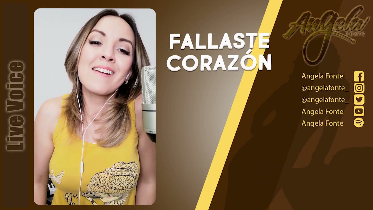 FALLASTE CORAZÓN - Angela Fonte | Live Voice Lyric | Con Mariachi
