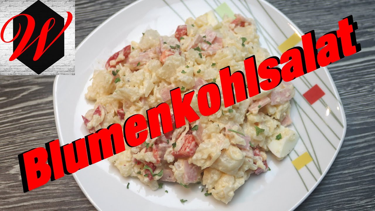Blumenkohlsalat einfach und lecker // 4k Video //