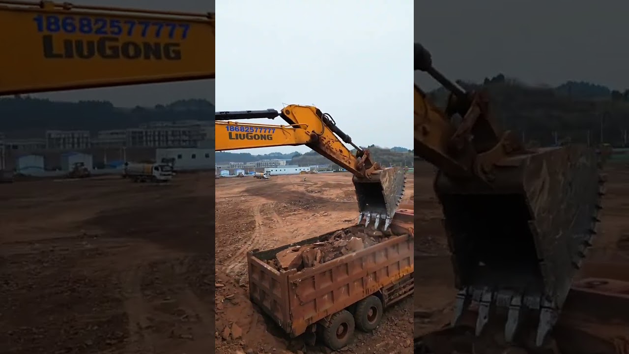 16 : Aerial photography of excavator, Excavators And Construction Sites!! 