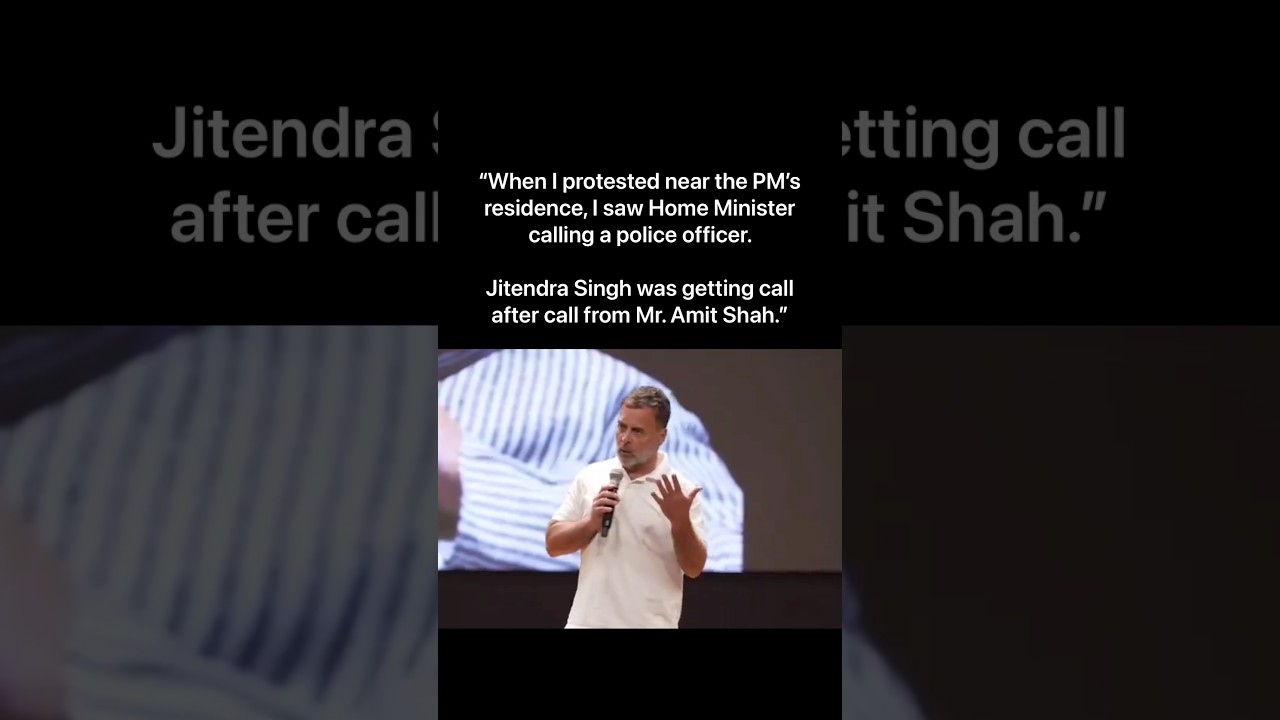 &ldquo;Minister Jitendra Singh was getting call after call from Mr. Amit Shah.&rdquo; &mdash; Rahul Gandhi