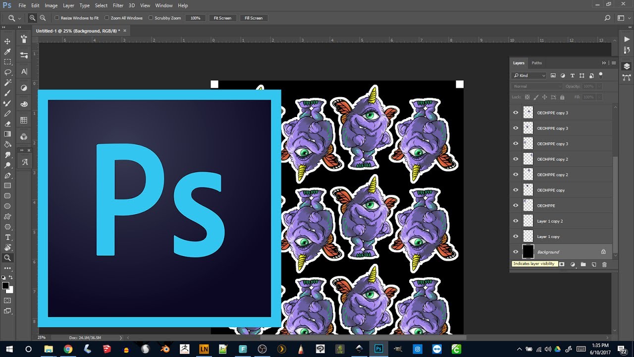 Photoshop Registration Marks and Cut Outlines to Trick Cricut Full Page Tutorial