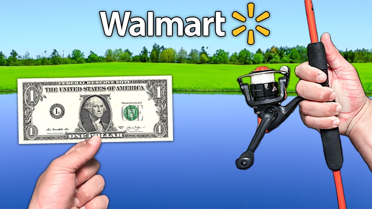 I Bought the CHEAPEST Fishing Gear at Walmart! (Rod, Reel, Lures)