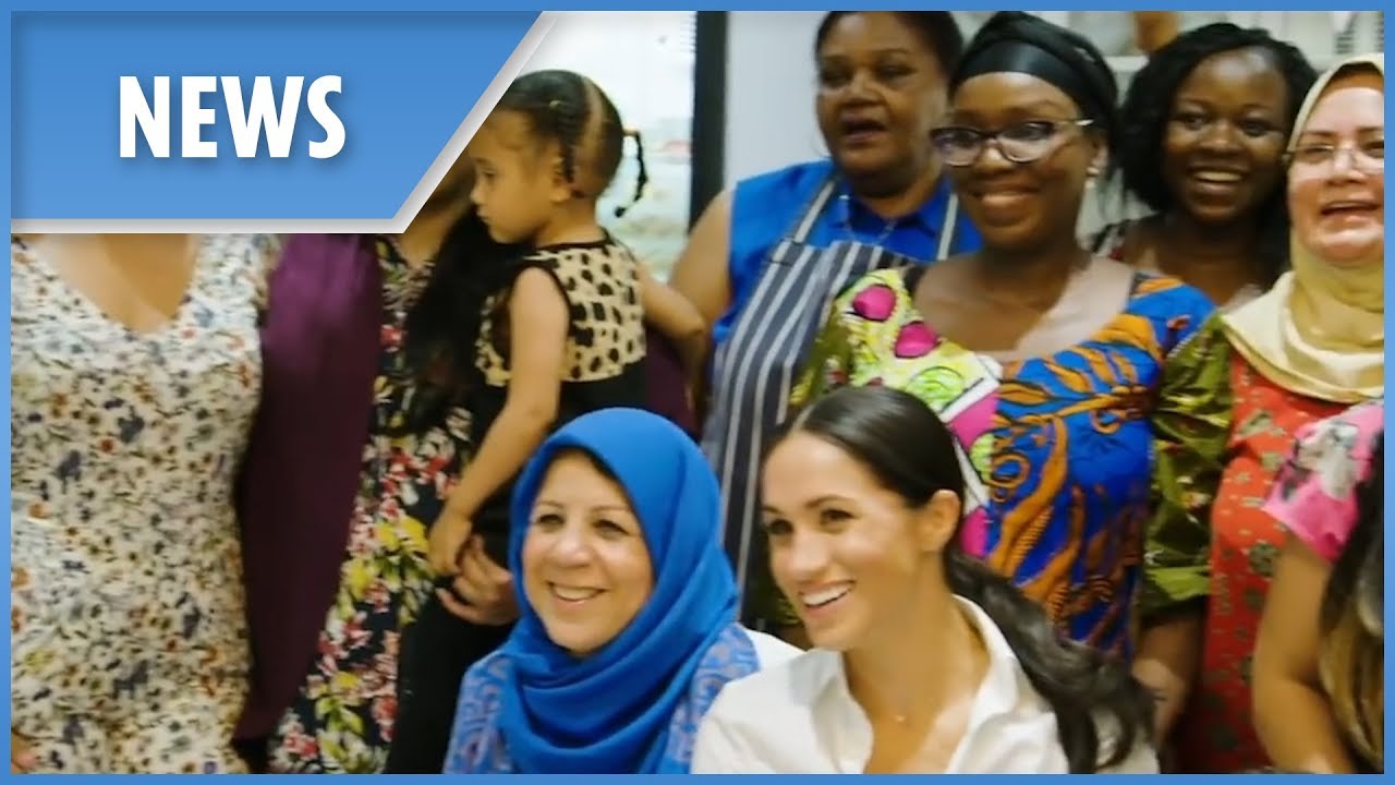Meghan Markle visits community kitchen started by women from the Grenfell Tower fire disaster
