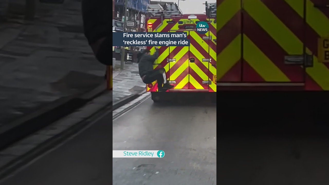 Fire service slams man&rsquo;s &lsquo;reckless&rsquo; fire engine ride