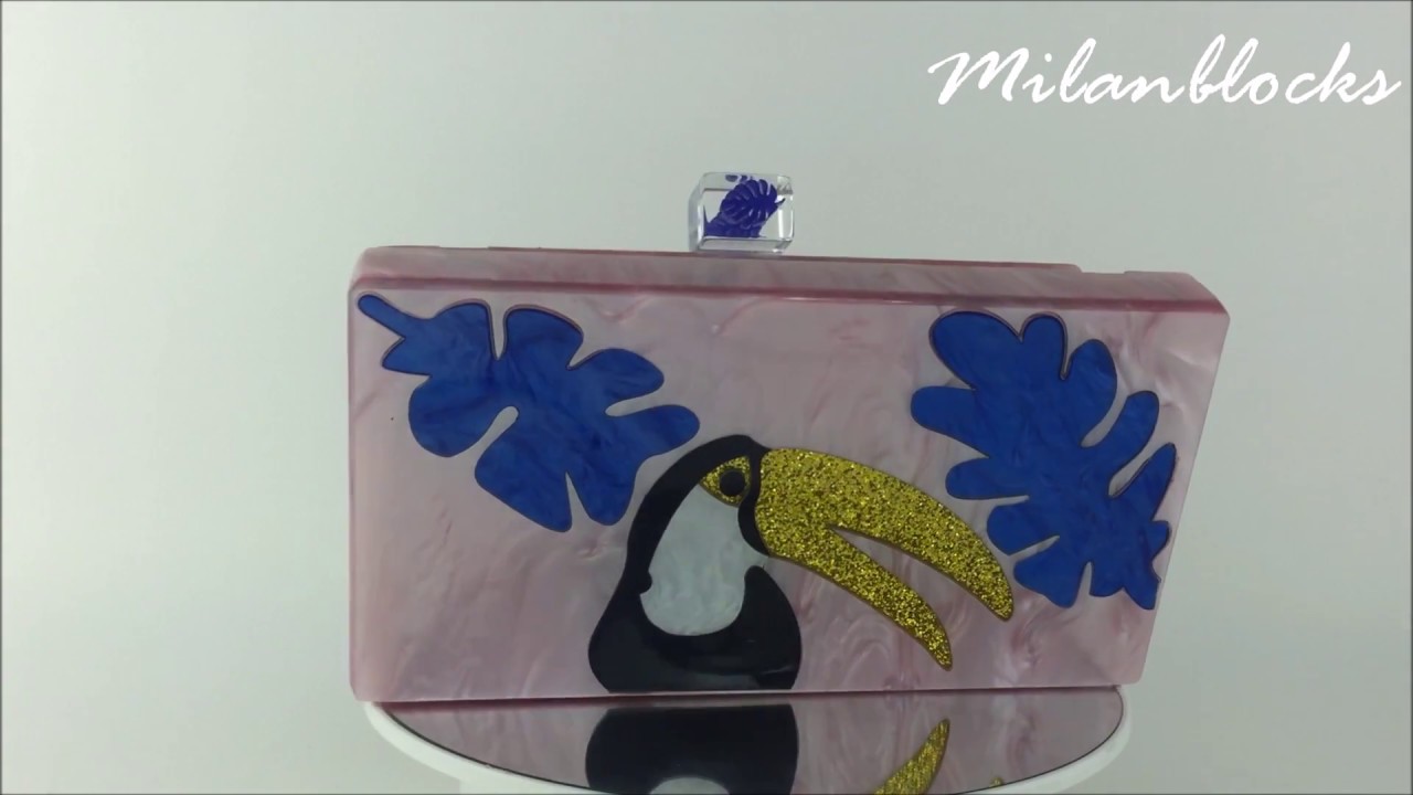 TROPICAL TOUCAN ACRYLIC BOX HANDBAG | WOMENS FASHION | TROPICAL STYLE | LADIES HANDBAG