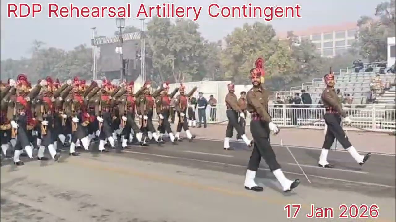 Republic Day Parade Rehearsal Artillery Contingent #drill #army 
