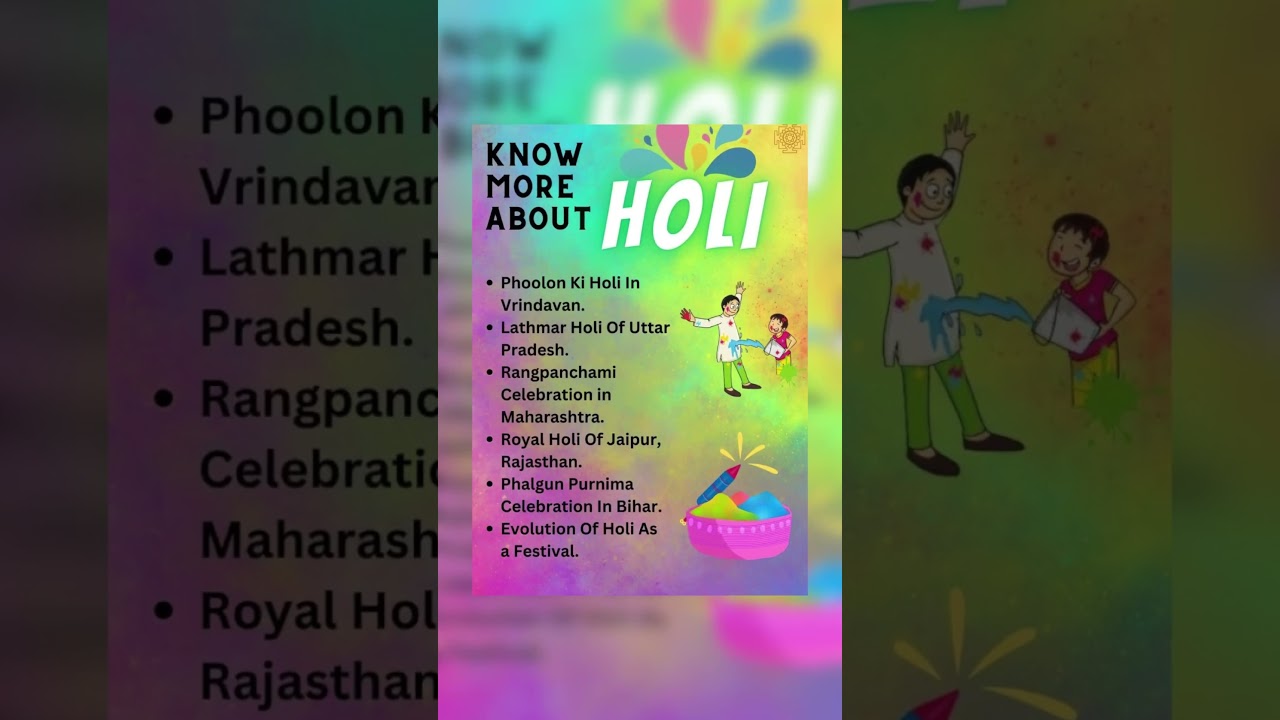 Holi 2025: Different Names of Holi Across India | Festival of Colors #holicelebration #shorts #holi