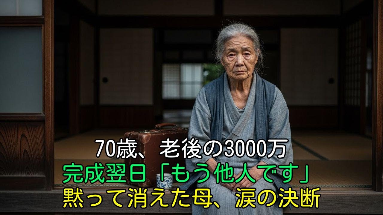 【涙腺崩壊】「もう、他人です」3000万円の家を建てた翌日に裏切られた70歳の決断。黙って家を売却し姿を消した結末に、涙と賞賛の声が止まらない。