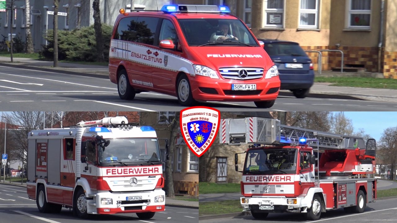 🚒 ELW + TLF 20/40 SL + DLK 23/12 FEUERWEHR SÖMMERDA