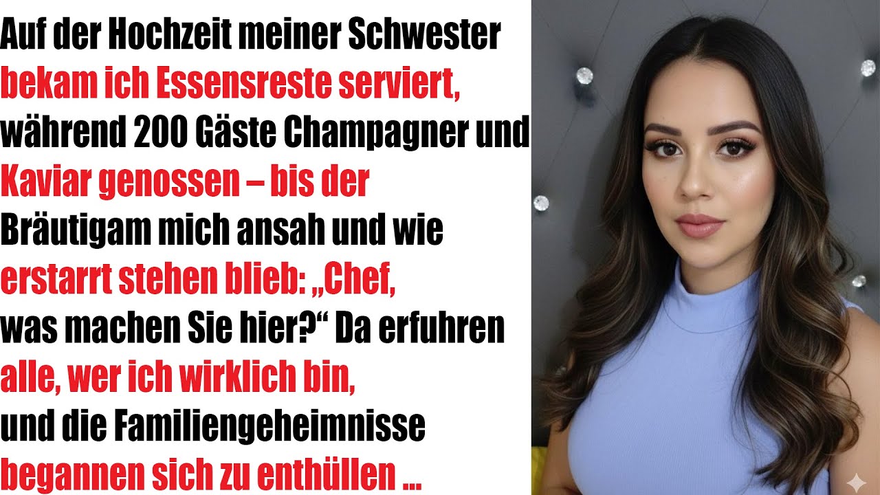 Bei der Hochzeit meiner Schwester: Reste für mich, Champagner für 200 Gäste