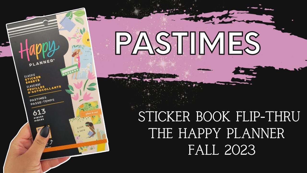 Pastimes | Sticker Book Flip-Thru | The Happy Planner | Fall 2023 Release