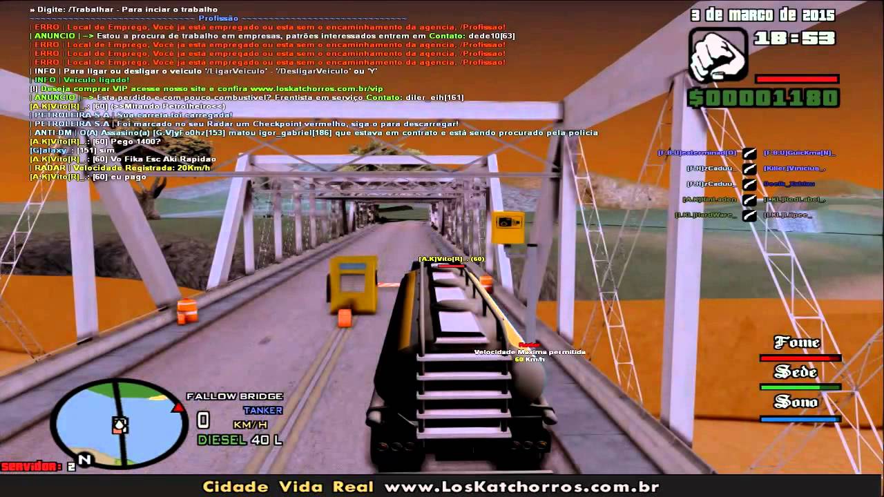 GTA Samp: Profiss&atilde;o Petroleiro /Cidade Vida Real
