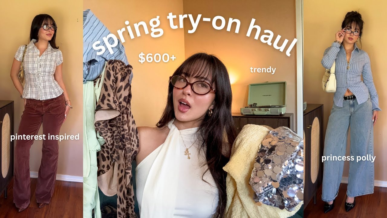 HUGE $600+ SPRING TRY-ON HAUL! | 2025 trendy, pinterest aesthetic, affordable, ft. Princess Polly