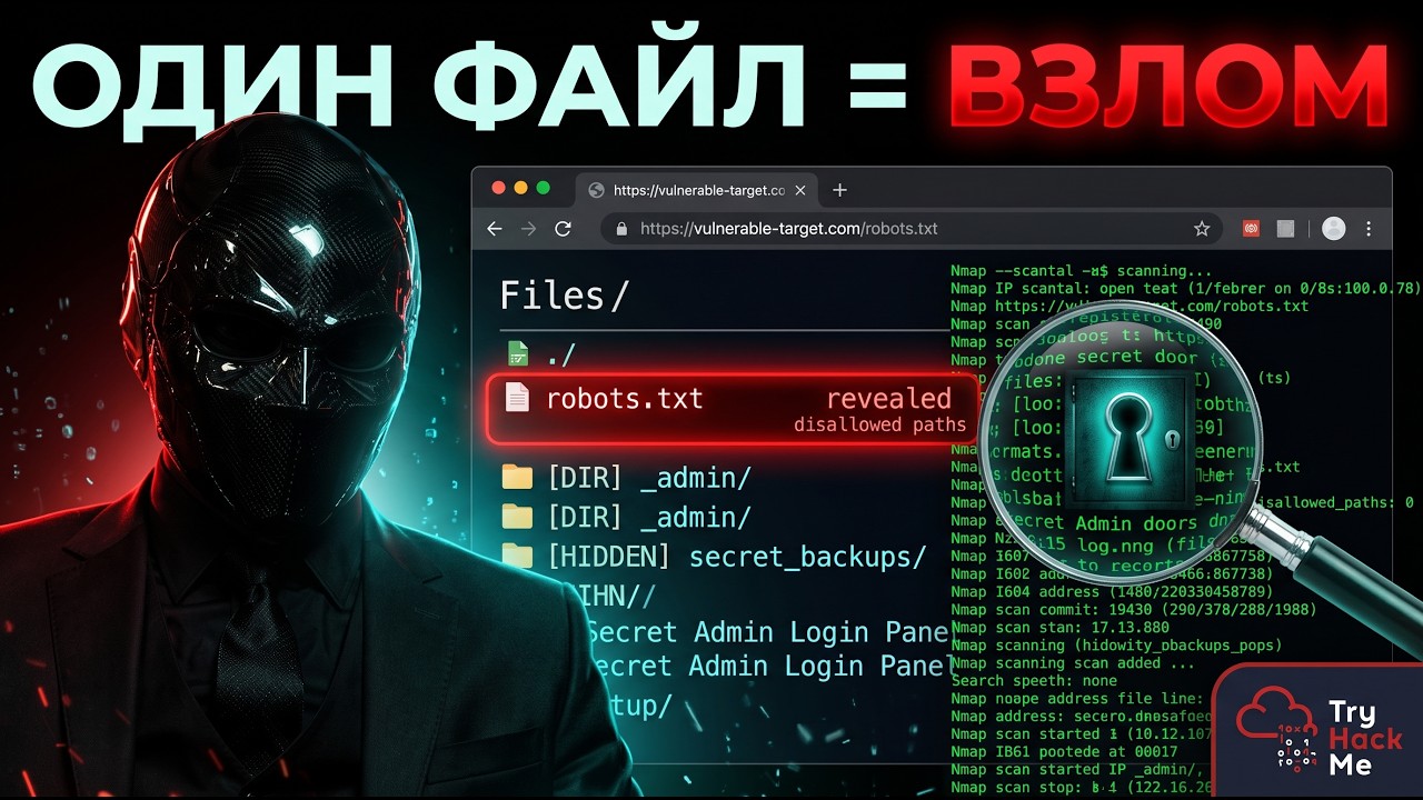 robots.txt рассказал слишком много | Взлом TryHackMe с нуля