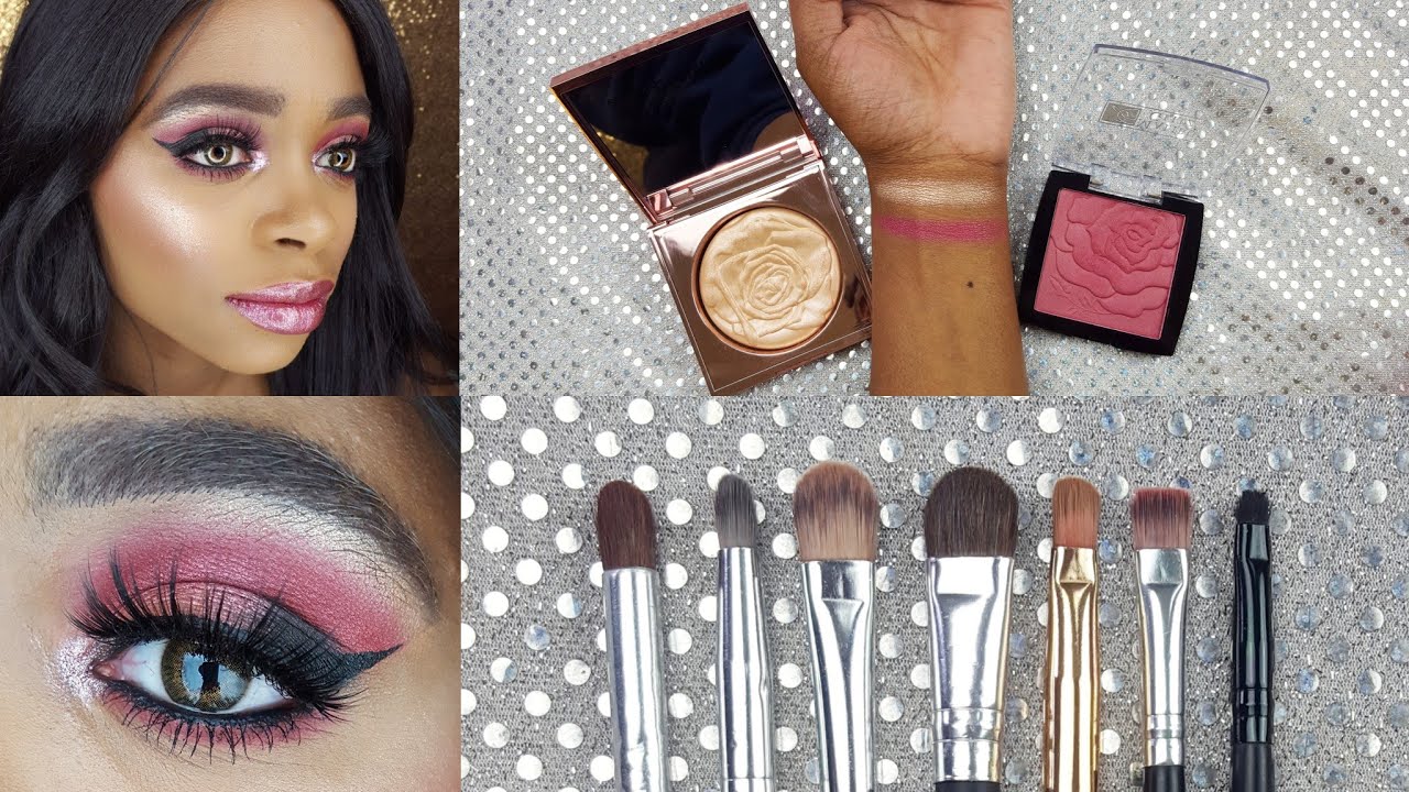 Berry Sweet Makeup Tutorial🍓My GoTo Eye Brushes🍓 New Smashbox Highlighter&Malibu Glitz Blush🍓