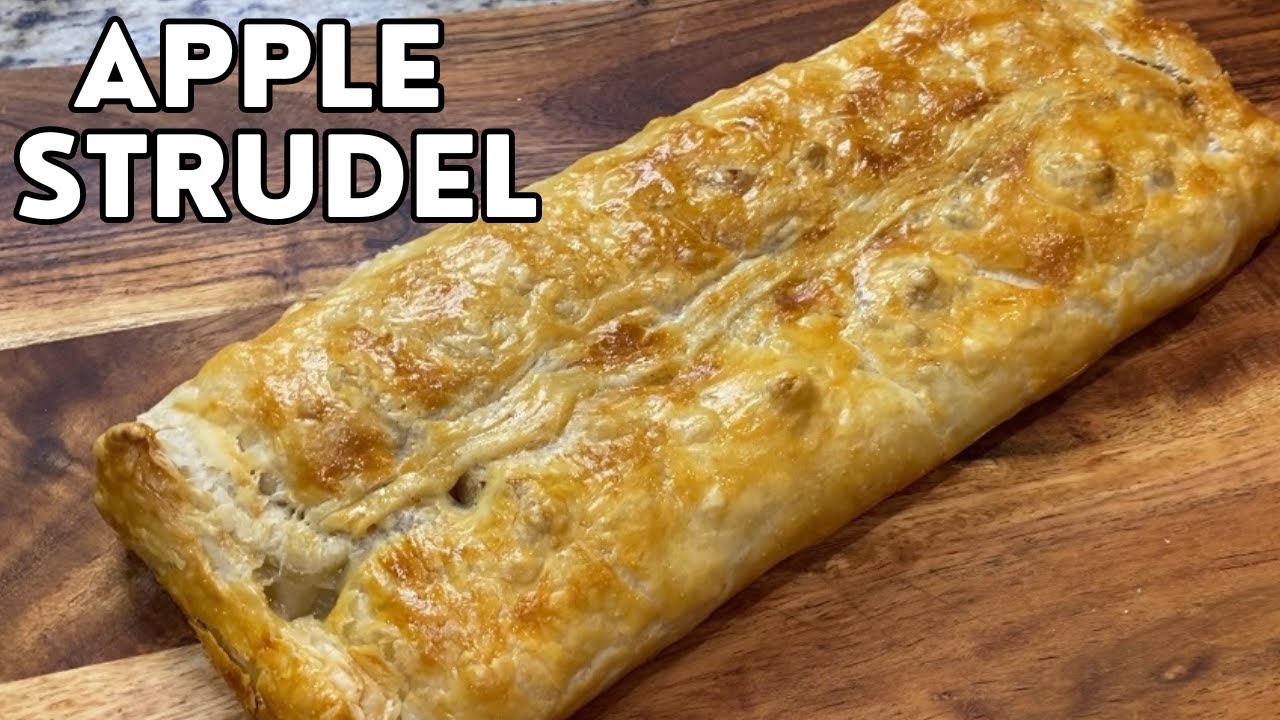 Яблочный штрудель со сливочным сыром | Слоеное тесто
