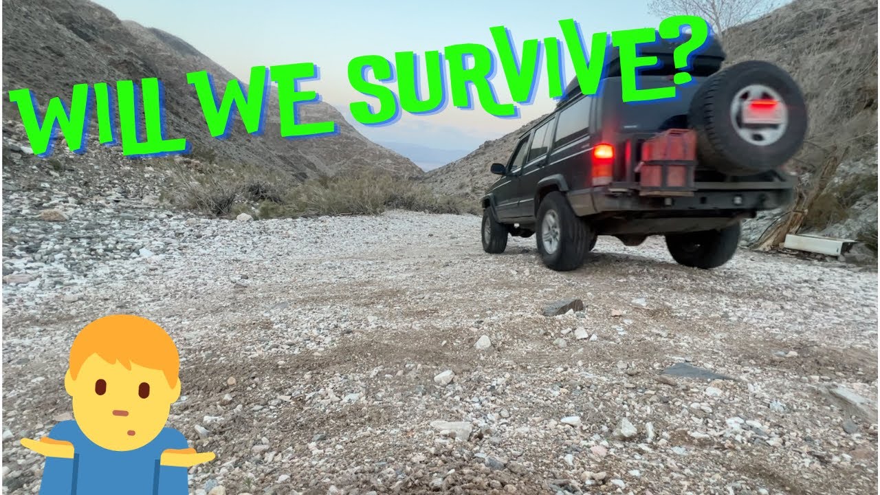 Driving out of the Panamint Mountains with NO BRAKES!