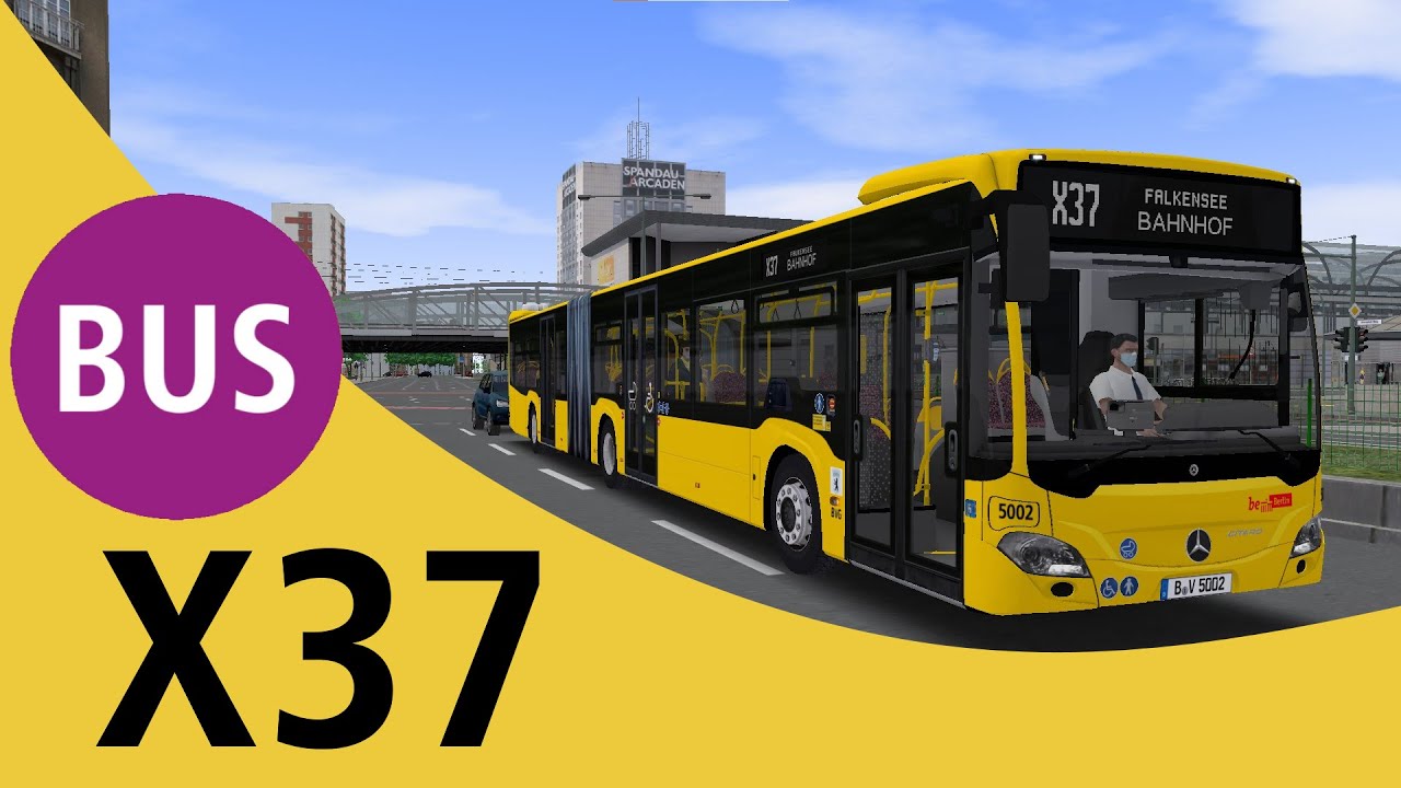 OMSI 2 - BVG Bus Linie X37 - Map Spandau - Mercedes Benz Citaro GN - OHNE Ansagen - unkommentiert