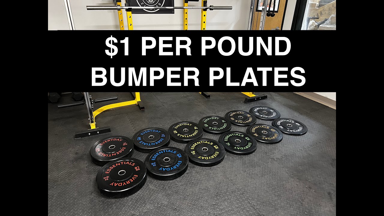 Everyday Essentials Black Bumper Plate Sets | $1 PER POUND