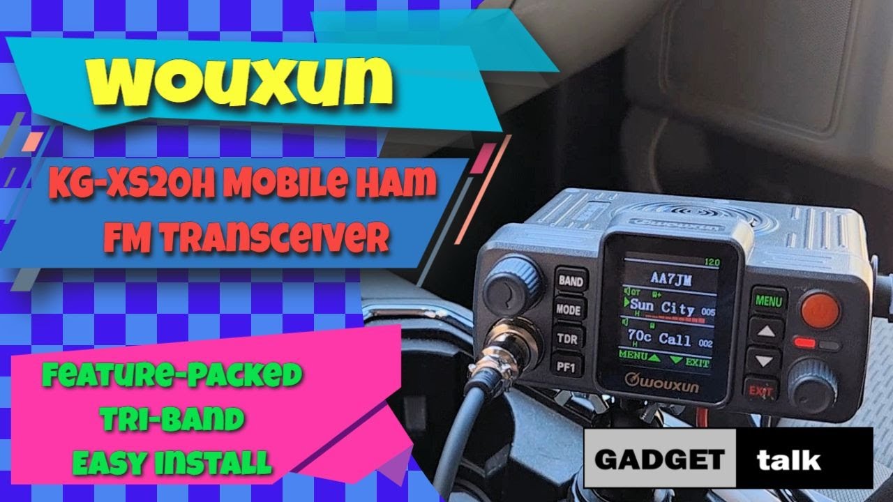 Wouxun's KG-XS20H Ham Tri-band Mobile Transceiver. Small size, Big Performance.