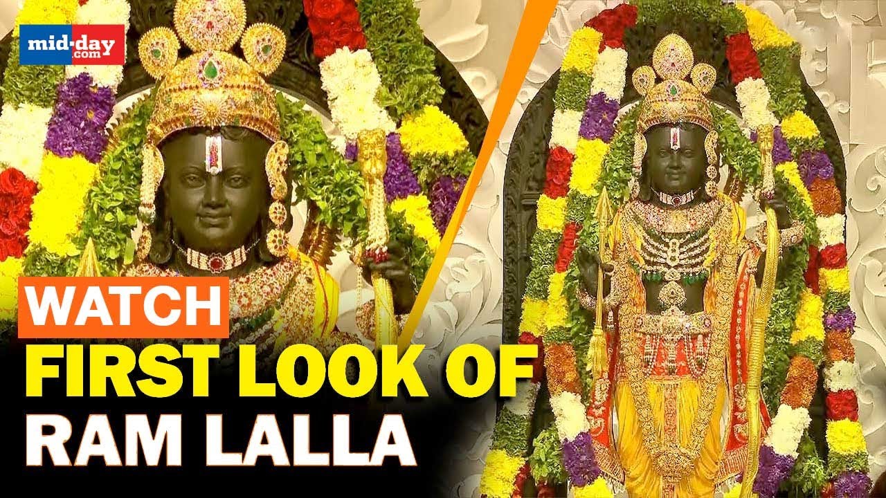 Ayodhya Ram Mandir Inauguration: Watch the enchanting Ram Lalla at the ‘Pran Pratishtha’ event