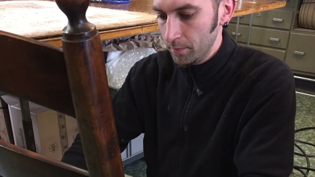 Stuhl renovation mit echt Leder