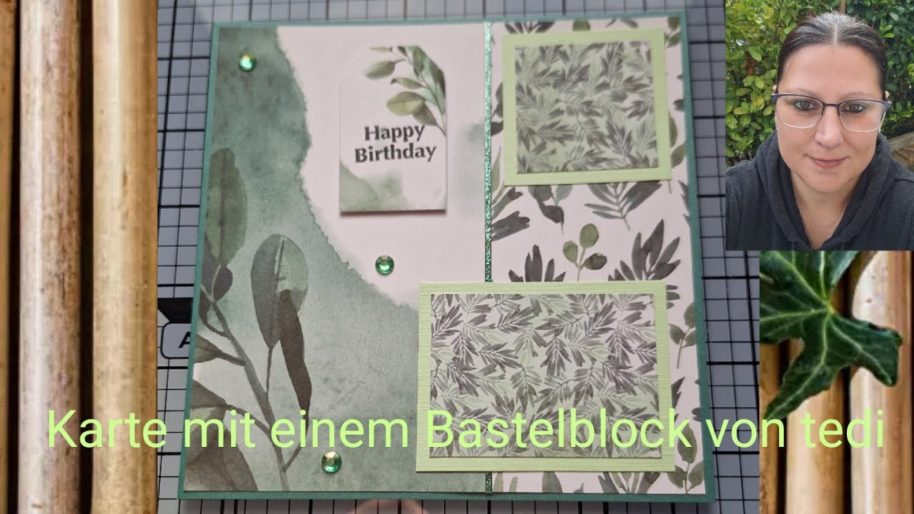 Eine Karte mit einem Bastelblock von tedi. #tedi #tediblock #bastelblock #tedipapier #diykarte