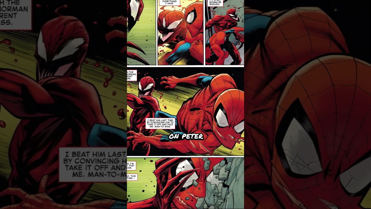 Spider-Man gets serious fighting Carnage #marvel #spiderman #comics