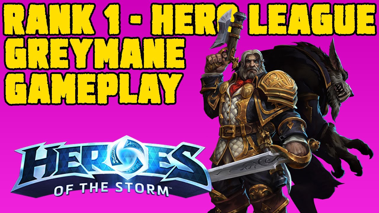 Heroes of the Storm (HotS) Greymane Rank 1 Gameplay - Carry Game | MonzyGames