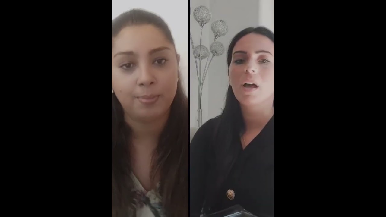 ich und meine Schwägerin wir wünschen euch Gottes Segen   schanaf ge wo awel/ich weiß daß er kommt