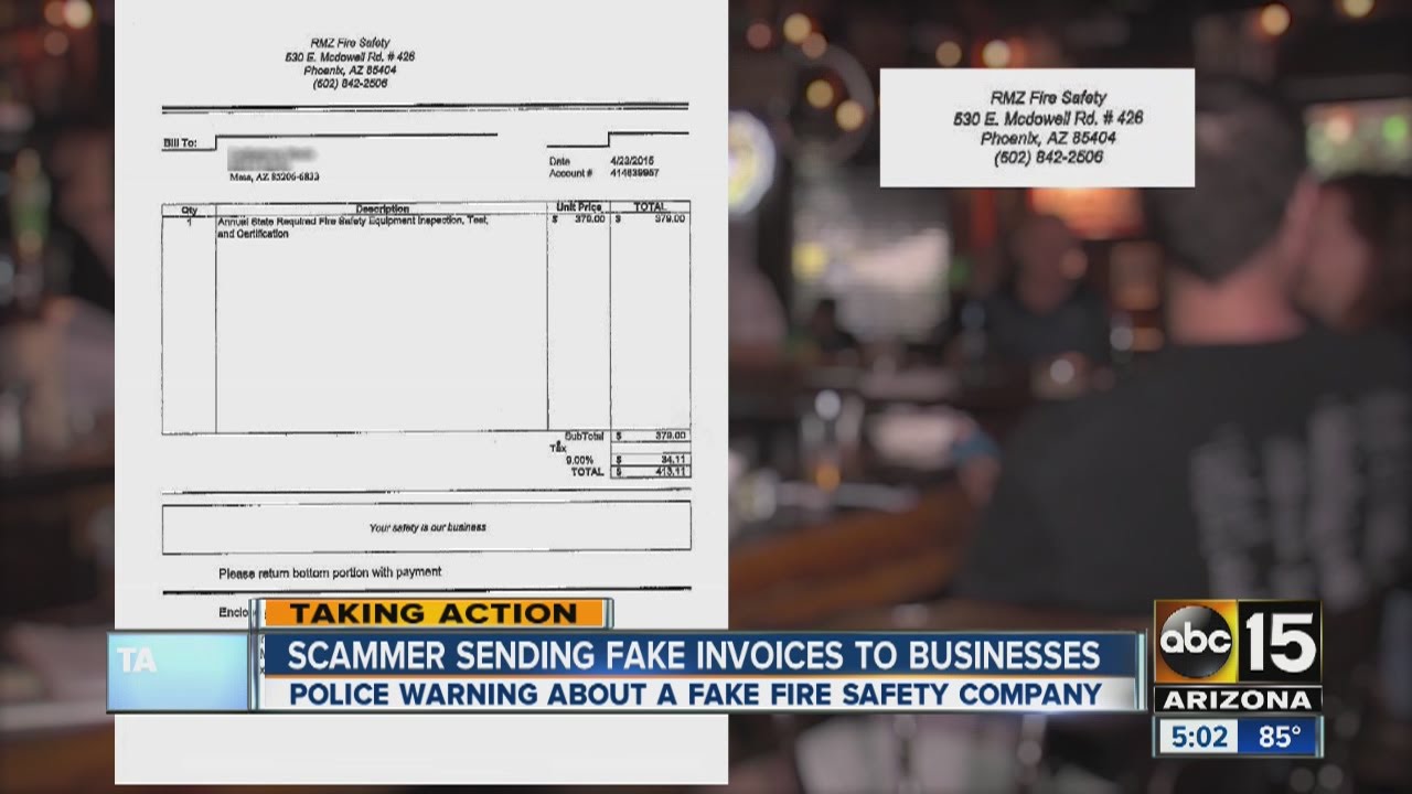 Scammer sending fake invoices to businesses