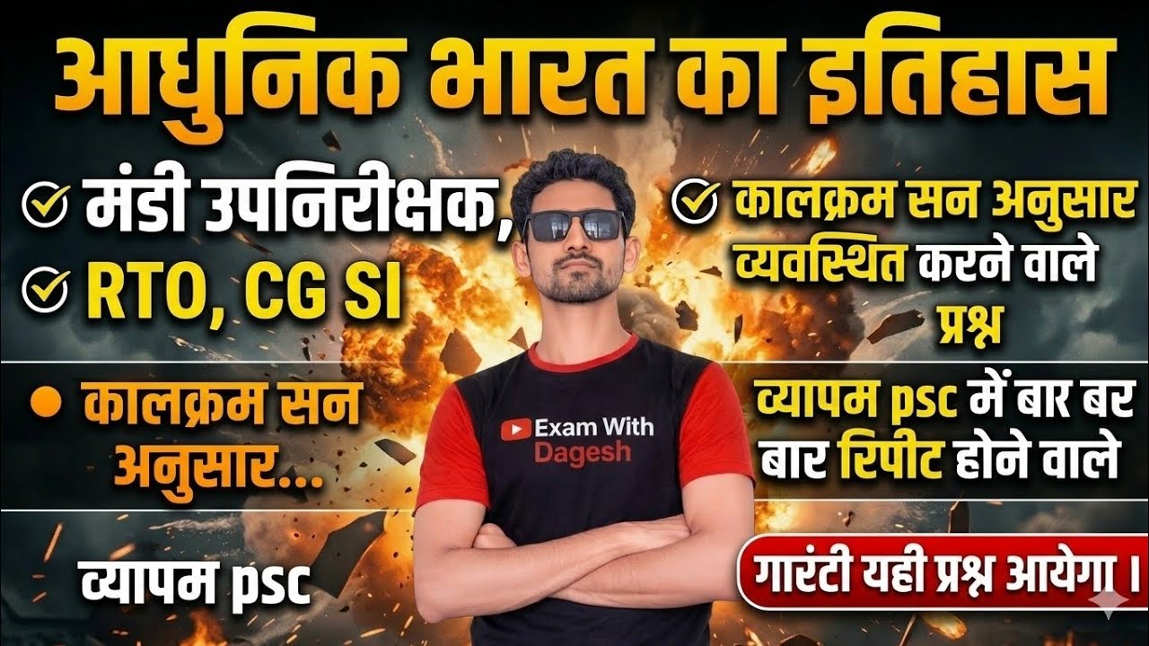 Morden History MCQS 💥 || MANDI SI RTO CG SI || कालक्रम अनुसार व्यवस्थित वाले प्रश्न ||