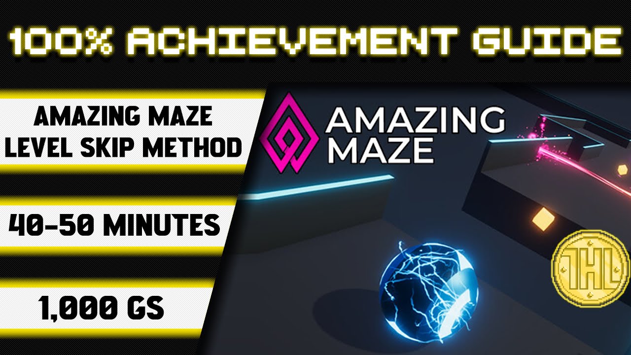 Amazing Maze (Level Skip Trick Method) 100% Achievement Walkthrough * 1000GS in 40-50 Minutes *