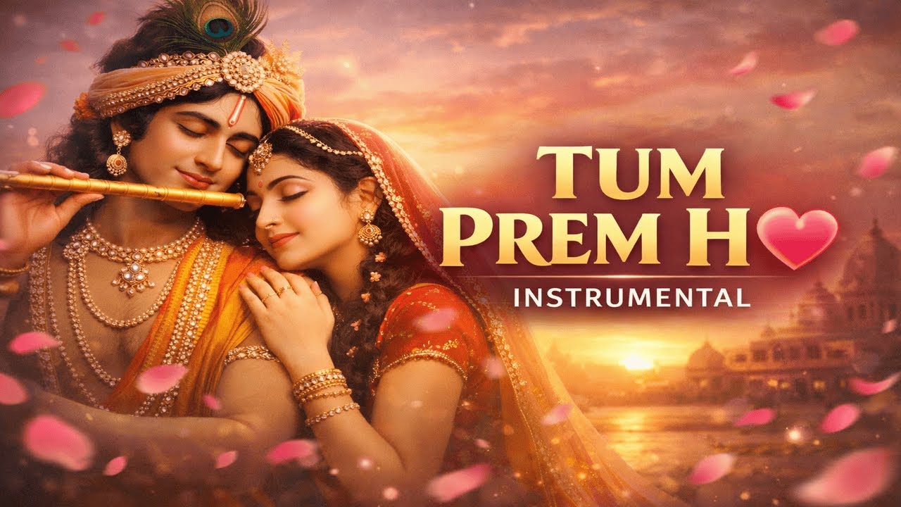 🙏 TUM PREM HO 💖 INSTRUMENTAL | Radha Krishna Romantic Flute Music 🙏