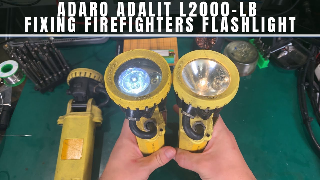 Adaro Adalit L2000-LB fixing firefighters flashlight / changing dead battery making it not ATEX / eX