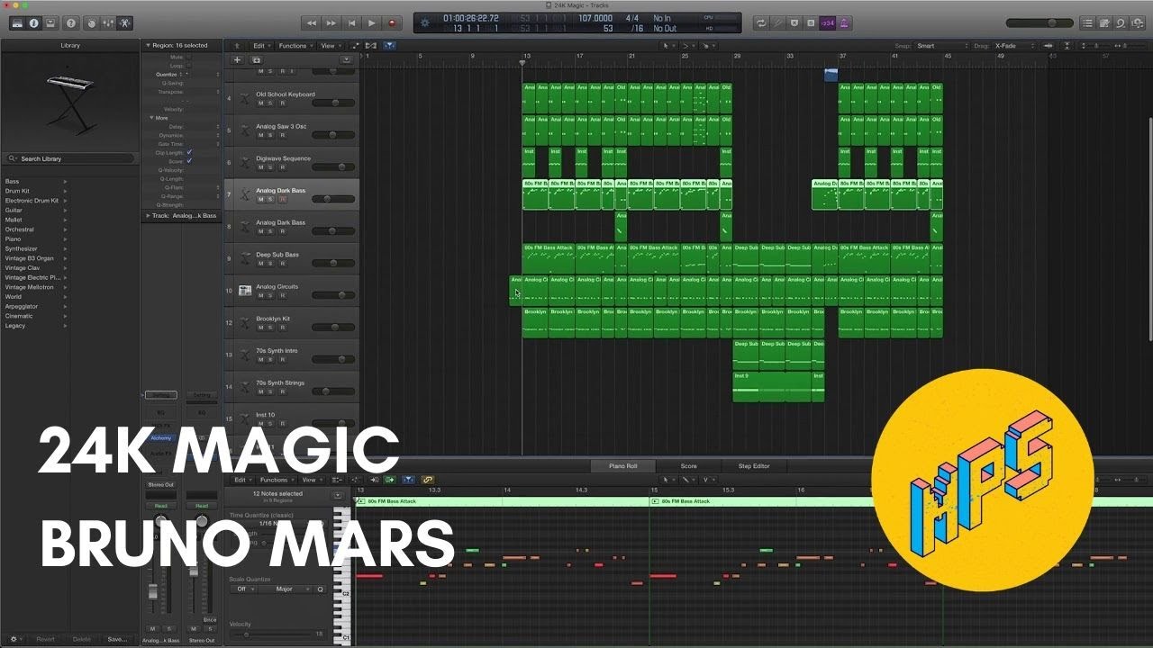 24K Magic &ndash; Logic Pro Remake with Stock Plugins + Project File