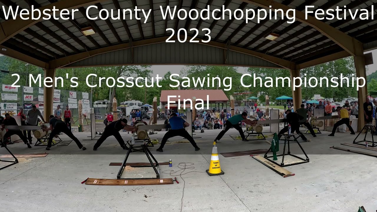 2023 Lumberjack Competition @ Webster Spring - 2 Men's Crosscut Sawing Championship