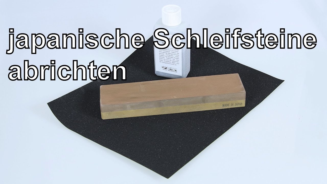 Weich gebundene Schleifsteine abrichten auf Schleifpapier mit Siliziumkarbidpulver - Anleitung