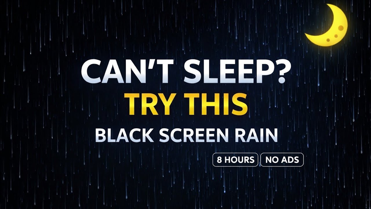 Rain Sounds Black Screen 🌙 | Fall Asleep Instantly & Relaxing Nature Sounds