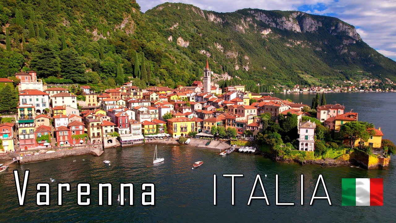 Lago di Como, Varenna, ITALIA drone 4K