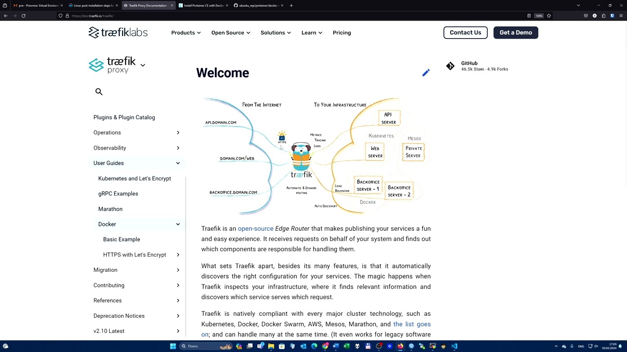 Установка Docker, Traefik и Portainer в Ubuntu